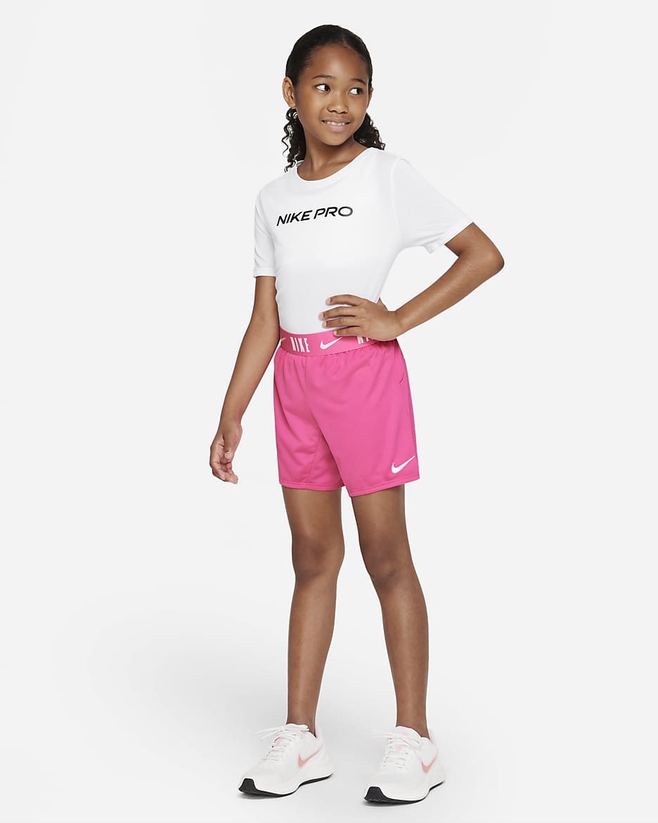 Nike Dri FIT Trophy Big Kids Girls 6 Training Shorts. Nike